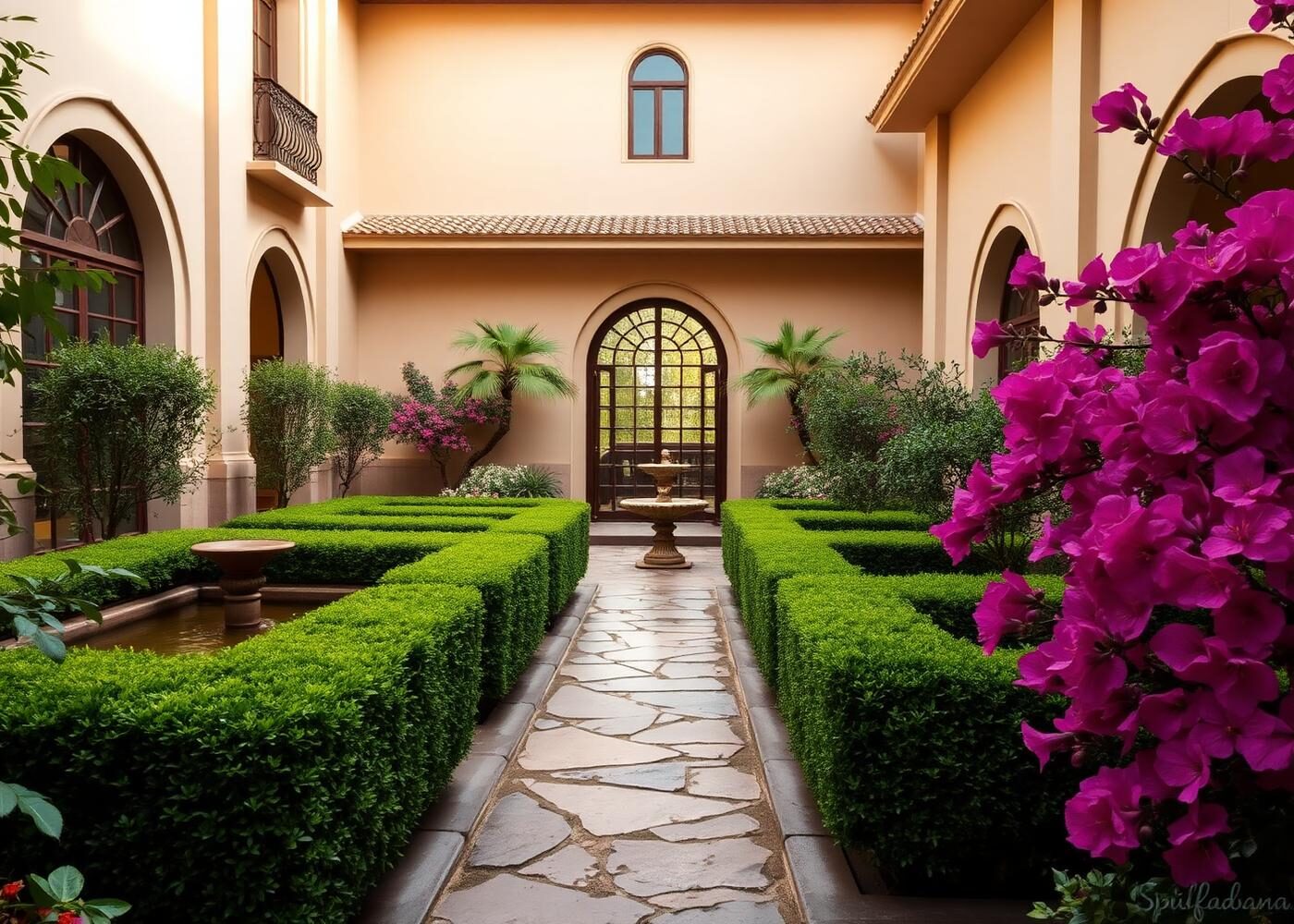 Hotel Courtyard & Water Garden